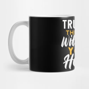 Trust in God - Gold and White Mug